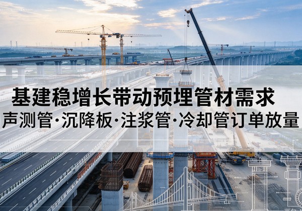 光明基建稳增长带动预埋监测管材需求，声测管、沉降板、注浆管订单持续放量